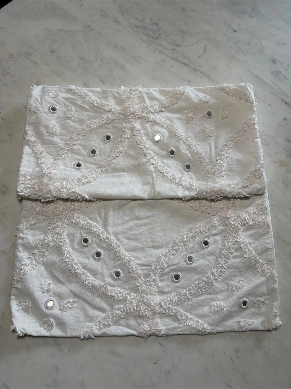 West Elm White Linen Pillow Covers - Set of 2 - 18x18